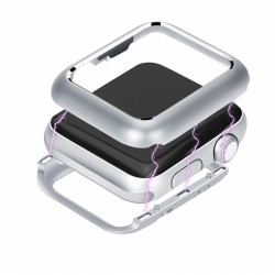 CRESTED Silver Stainless Steel 360 Case for iWatch